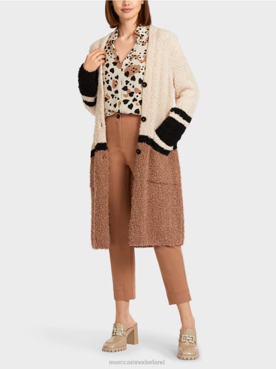 kleding crème 464J297 jas "gebreid in Duitsland" Marc Cain