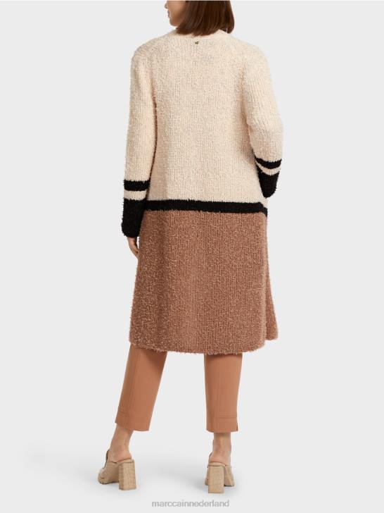 kleding crème 464J297 jas \"gebreid in Duitsland\" Marc Cain