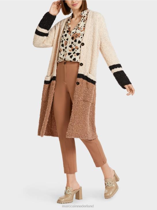 kleding crème 464J297 jas \"gebreid in Duitsland\" Marc Cain