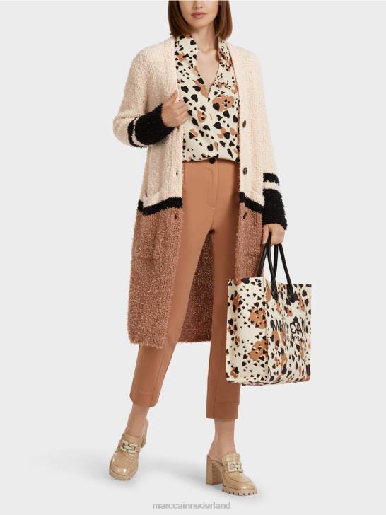 kleding crème 464J297 jas \"gebreid in Duitsland\" Marc Cain