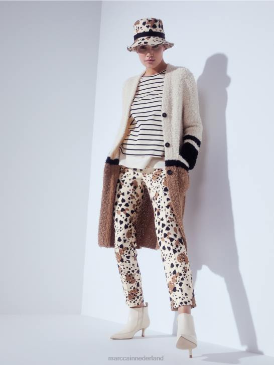 kleding crème 464J297 jas \"gebreid in Duitsland\" Marc Cain