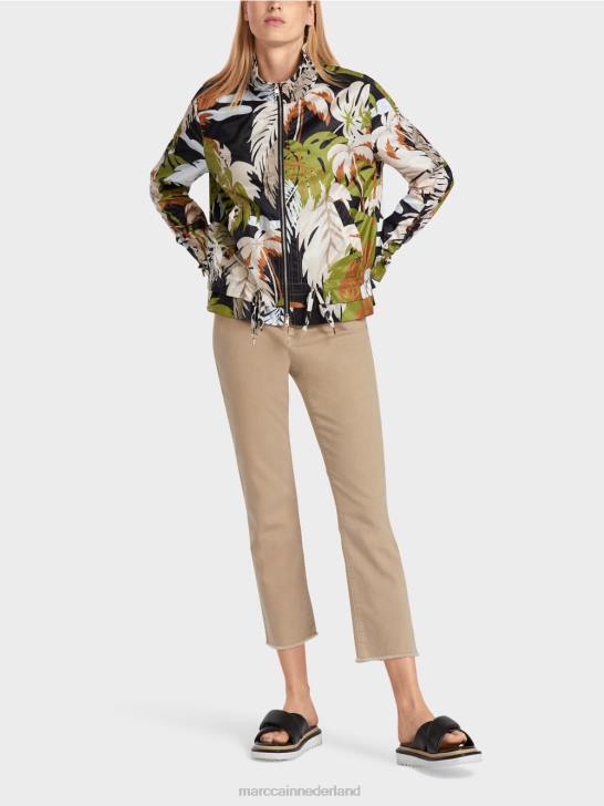 kleding diep olijfgroen 464J272 "rethink Together" outdoorjas Marc Cain