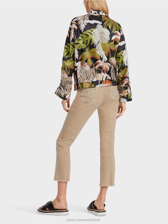 kleding diep olijfgroen 464J272 \"rethink Together\" outdoorjas Marc Cain