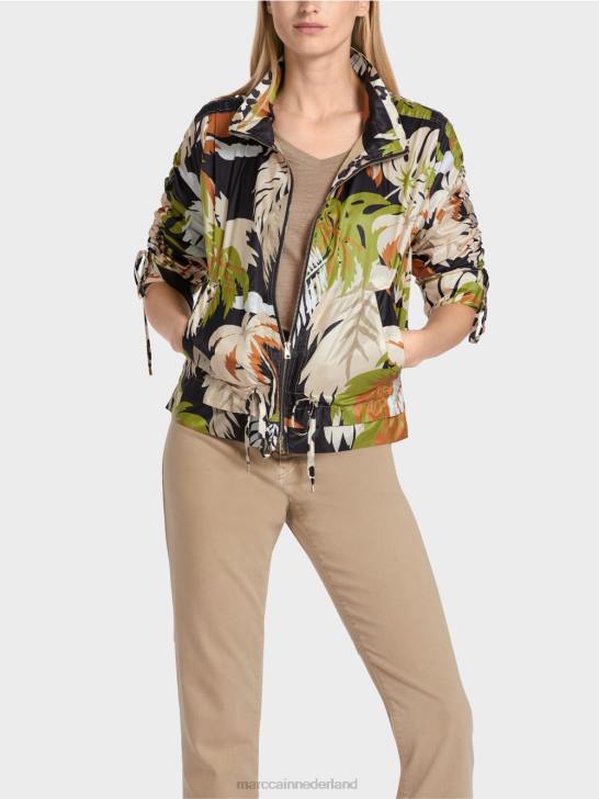 kleding diep olijfgroen 464J272 \"rethink Together\" outdoorjas Marc Cain