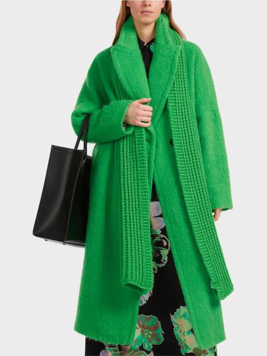 kleding donker appelgroen 464J234 jas in oversized look Marc Cain