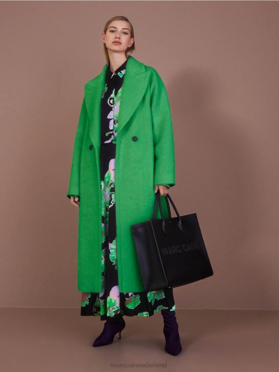 kleding donker appelgroen 464J234 jas in oversized look Marc Cain