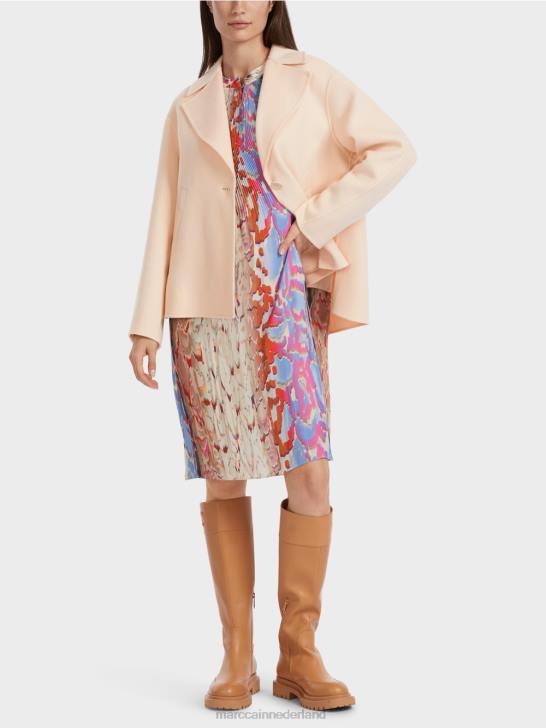 kleding donkere crème 464J253 wollen outdoorjas Marc Cain