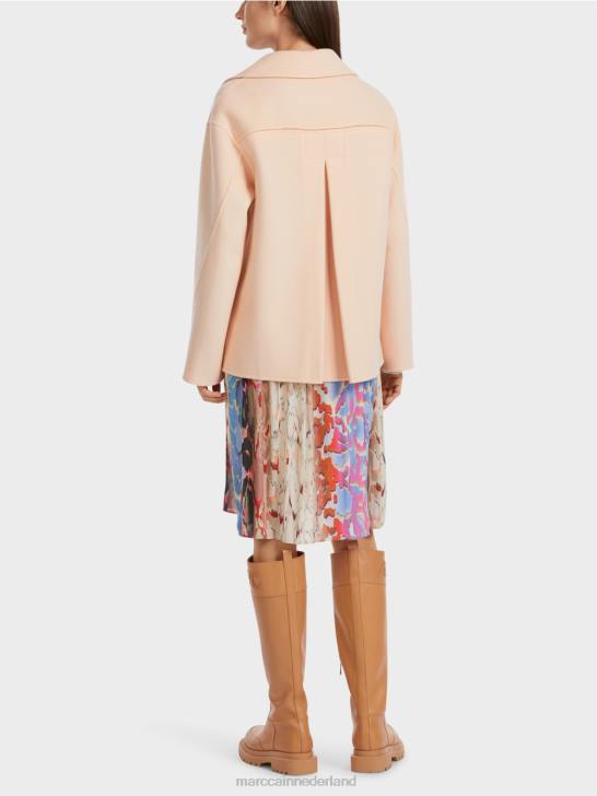 kleding donkere crème 464J253 wollen outdoorjas Marc Cain