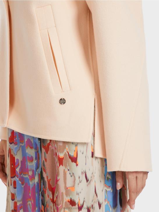 kleding donkere crème 464J253 wollen outdoorjas Marc Cain