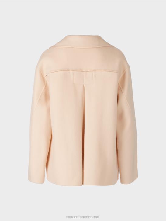 kleding donkere crème 464J253 wollen outdoorjas Marc Cain