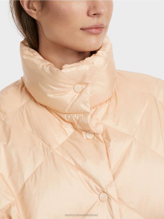 kleding donkere crème 464J255 eivormige jas in giletstijl Marc Cain