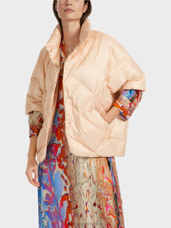 kleding donkere crème 464J255 eivormige jas in giletstijl Marc Cain