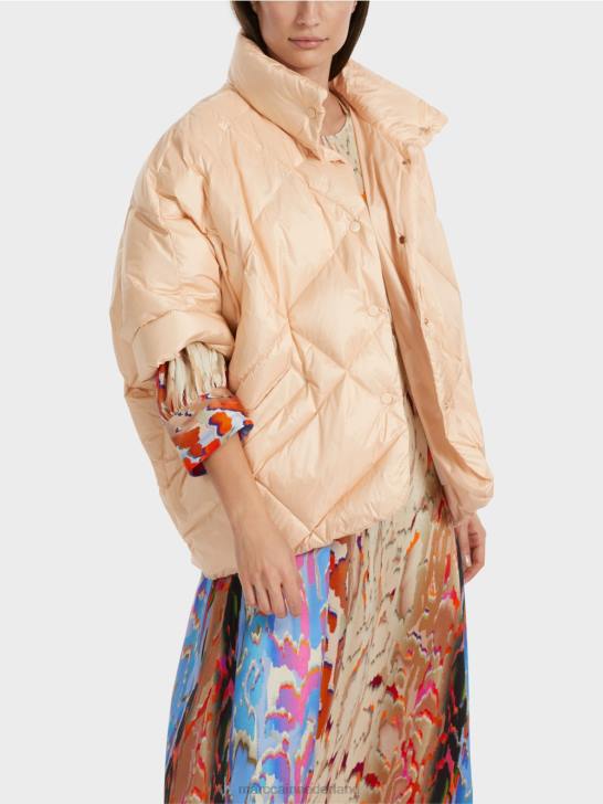 kleding donkere crème 464J255 eivormige jas in giletstijl Marc Cain