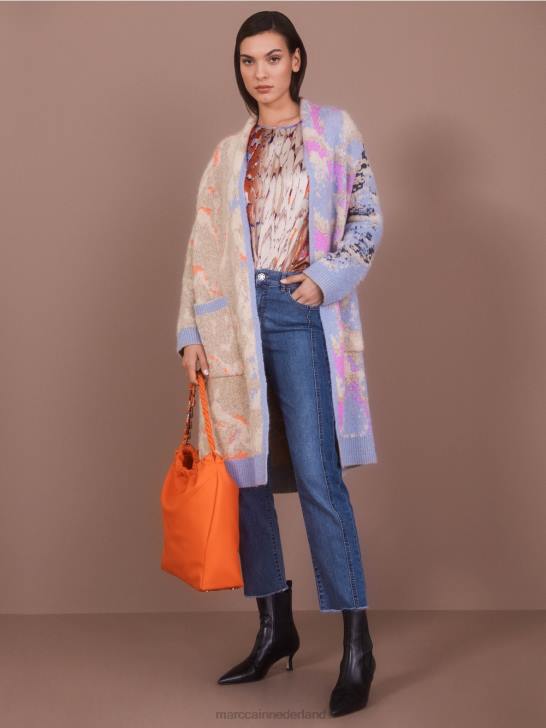 kleding donkere zomerhemel 464J246 jas gebreid in Duitsland Marc Cain