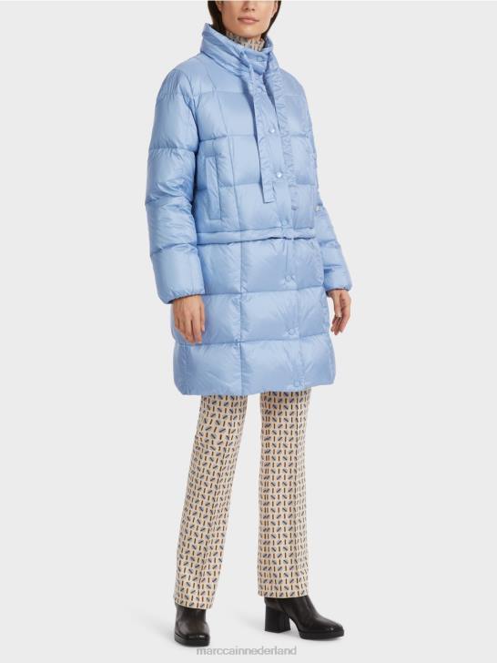 kleding donkere zomerhemel 464J247 lange gewatteerde jas Marc Cain