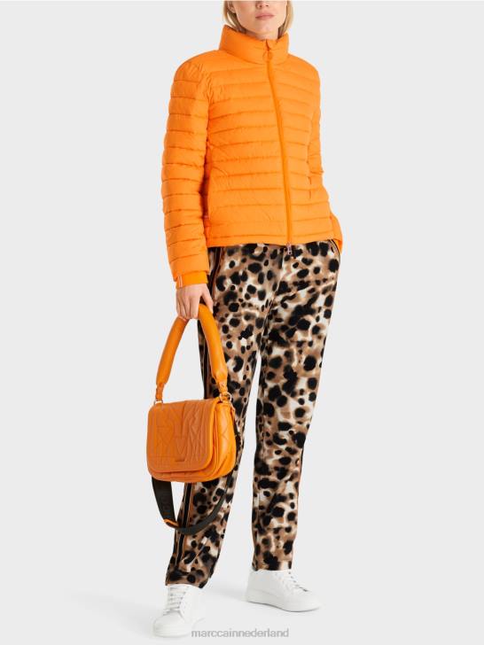 kleding fel oranje 464J284 jas met 3m thinsulate isolatie Marc Cain