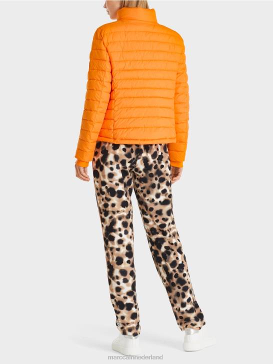 kleding fel oranje 464J284 jas met 3m thinsulate isolatie Marc Cain