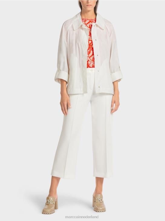 kleding gebroken wit 464J277 "rethink Together" outdoorjas Marc Cain