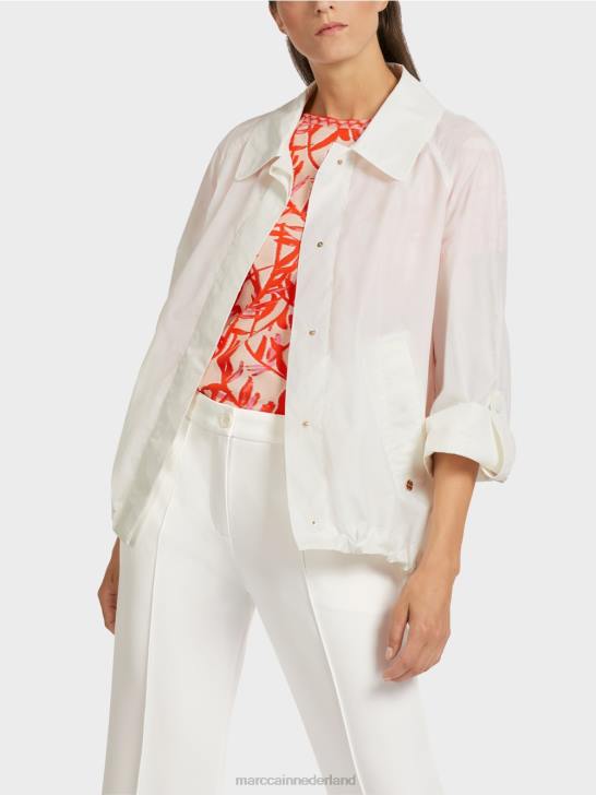 kleding gebroken wit 464J277 \"rethink Together\" outdoorjas Marc Cain
