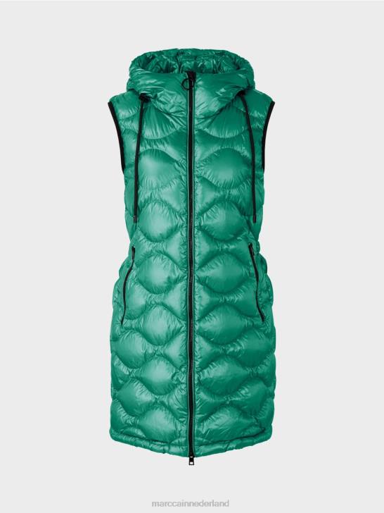 kleding glazuur 464J216 lang gewatteerd gilet \"rethink Together\". Marc Cain