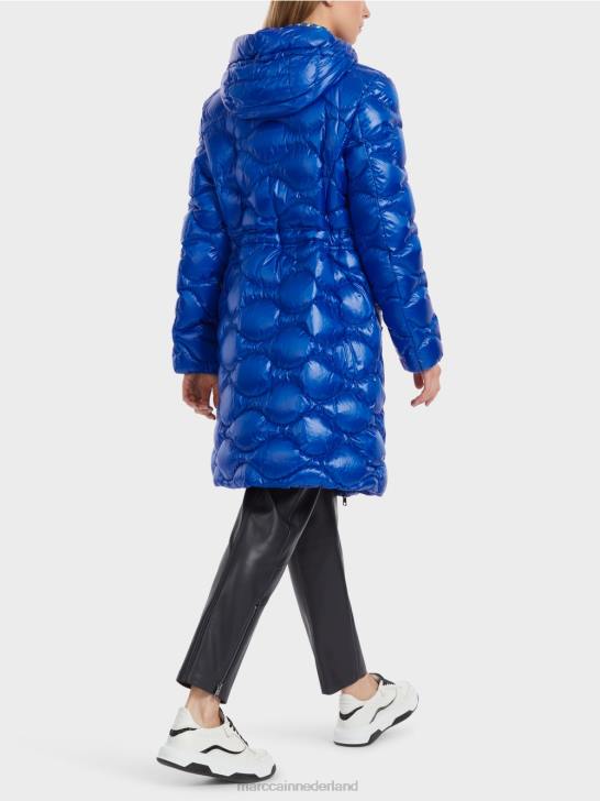 kleding helder koningsblauw 464J221 gewatteerde \'rethink Together\'-jas Marc Cain