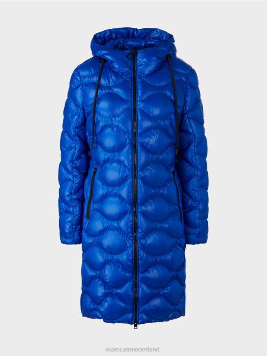 kleding helder koningsblauw 464J221 gewatteerde \'rethink Together\'-jas Marc Cain