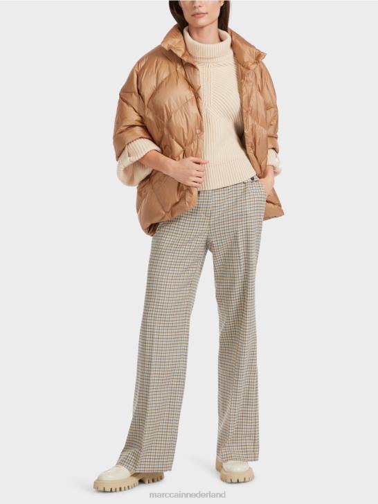 kleding heldere toffee 464J254 eivormige jas in giletstijl Marc Cain