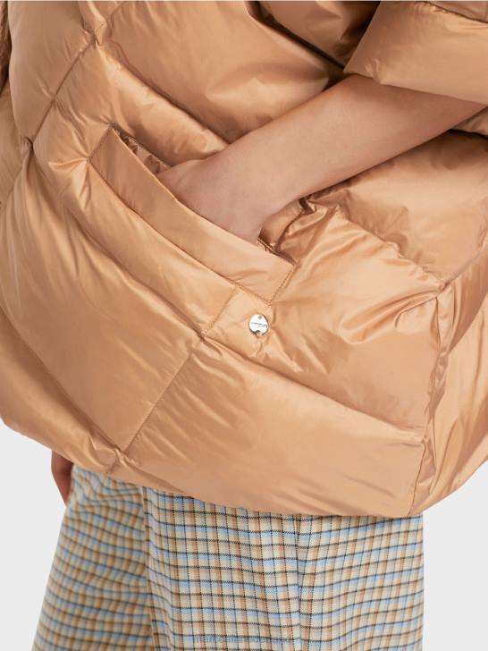 kleding heldere toffee 464J254 eivormige jas in giletstijl Marc Cain