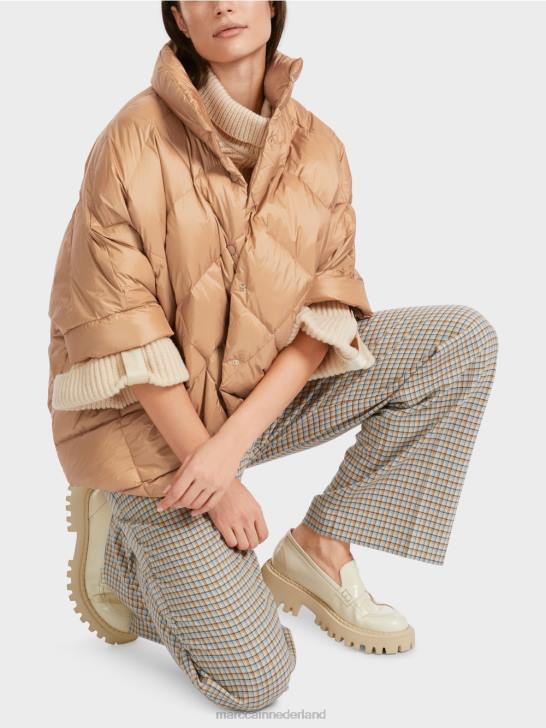 kleding heldere toffee 464J254 eivormige jas in giletstijl Marc Cain