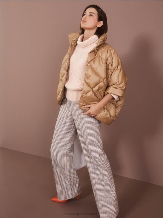 kleding heldere toffee 464J254 eivormige jas in giletstijl Marc Cain