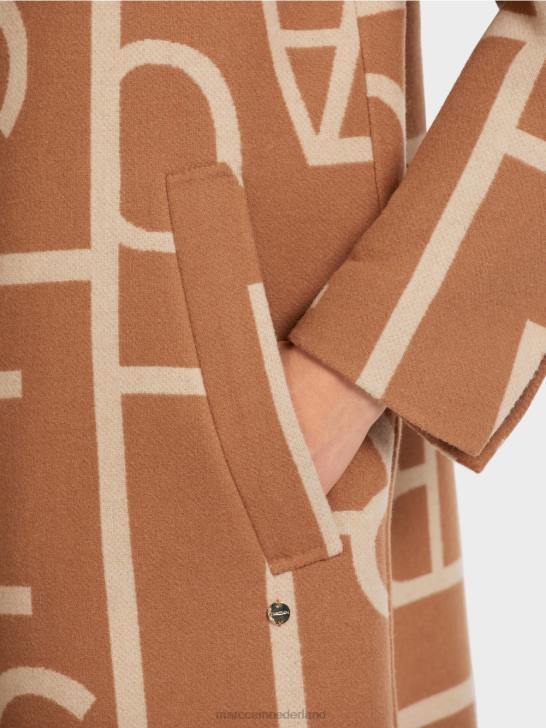 kleding kameel 464J291 jas met gestileerde mc-letters Marc Cain