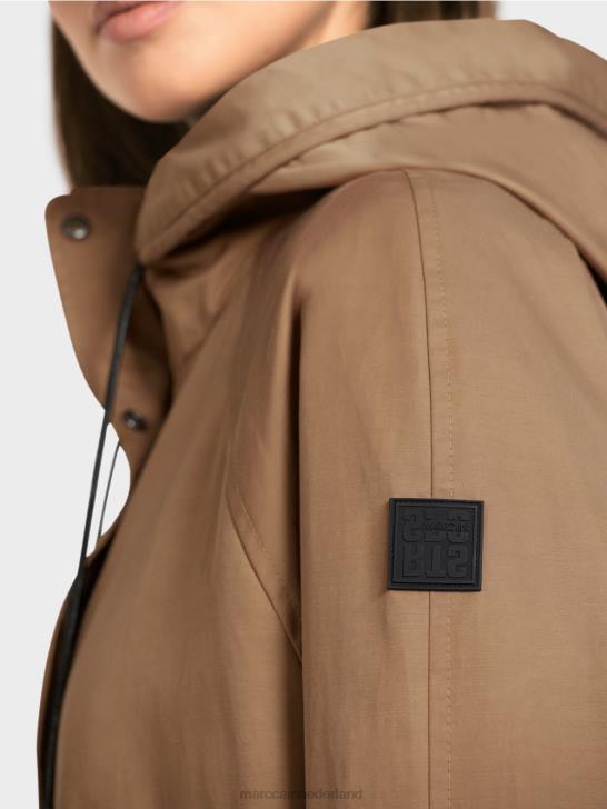 kleding lichte koffie 464J283 casual outdoorjack met print Marc Cain