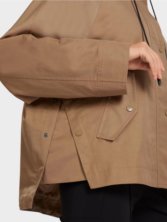 kleding lichte koffie 464J283 casual outdoorjack met print Marc Cain