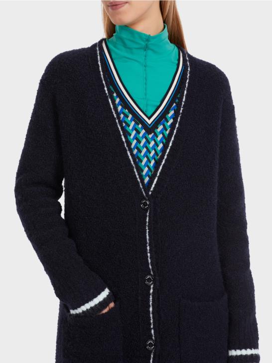 kleding middernacht blauw 464J217 gebreide \"rethink Together\" jas Marc Cain