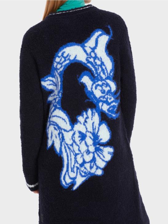 kleding middernacht blauw 464J217 gebreide \"rethink Together\" jas Marc Cain