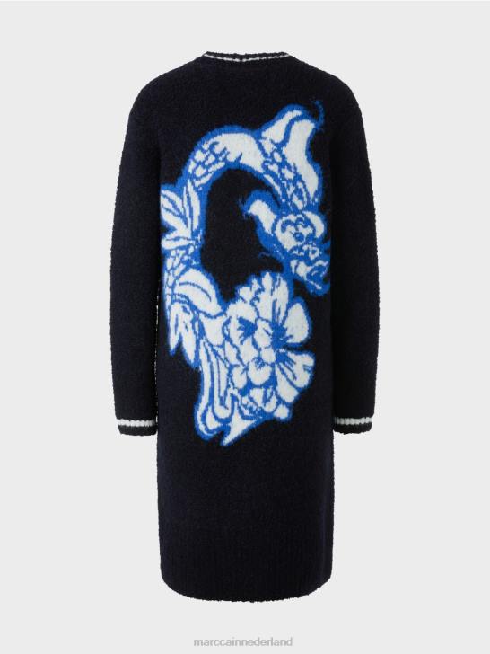 kleding middernacht blauw 464J217 gebreide \"rethink Together\" jas Marc Cain
