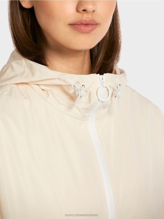 kleding poeder crème 464J278 lichtgewicht outdoorjack met capuchon Marc Cain