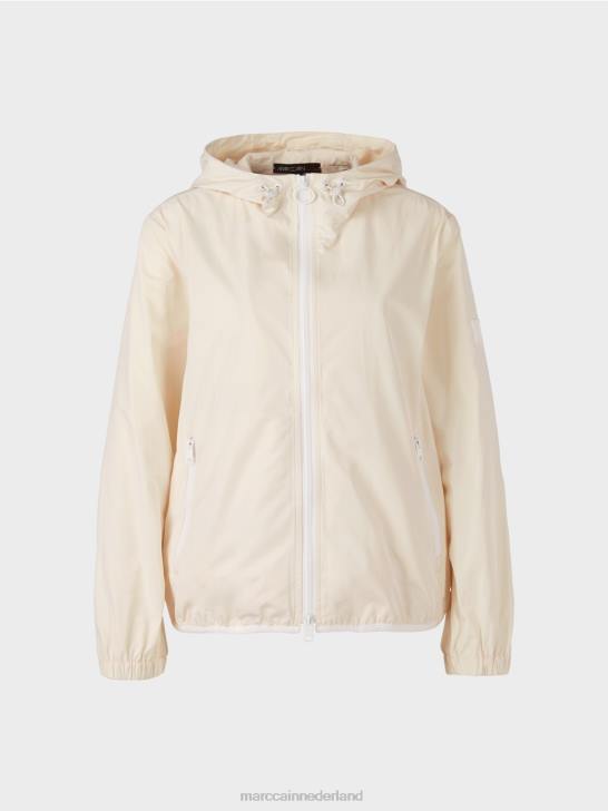 kleding poeder crème 464J278 lichtgewicht outdoorjack met capuchon Marc Cain