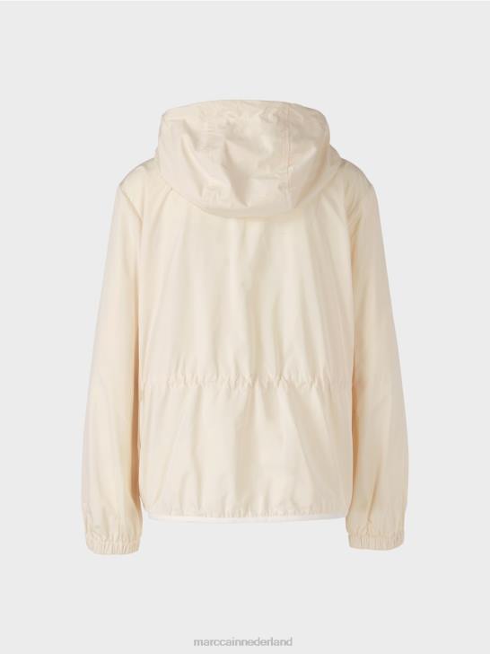kleding poeder crème 464J278 lichtgewicht outdoorjack met capuchon Marc Cain