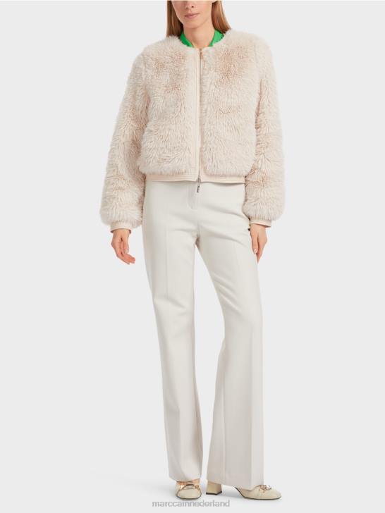 kleding rook 464J228 outdoorjas met ruige look Marc Cain