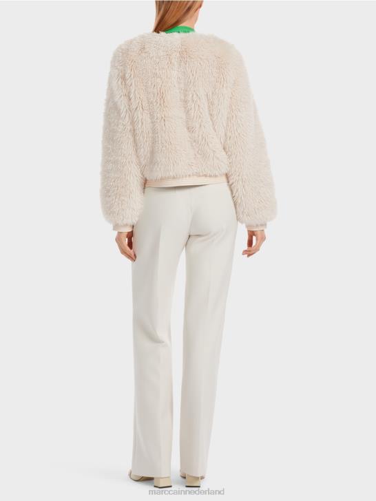 kleding rook 464J228 outdoorjas met ruige look Marc Cain