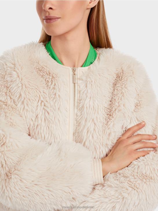 kleding rook 464J228 outdoorjas met ruige look Marc Cain