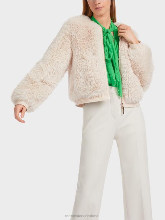 kleding rook 464J228 outdoorjas met ruige look Marc Cain