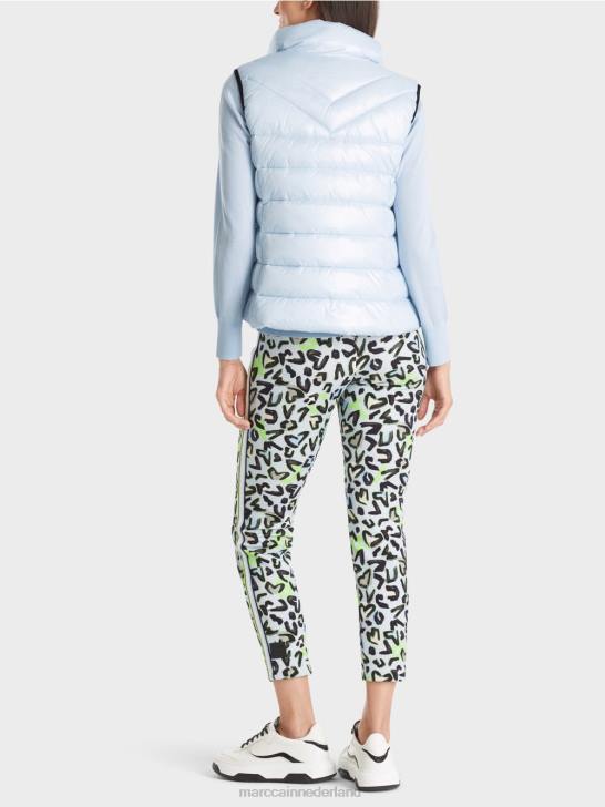 kleding zacht poederblauw 464J260 \"rethink Together\" gewatteerd gilet Marc Cain