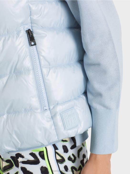kleding zacht poederblauw 464J260 \"rethink Together\" gewatteerd gilet Marc Cain