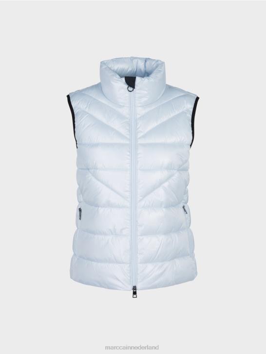 kleding zacht poederblauw 464J260 \"rethink Together\" gewatteerd gilet Marc Cain