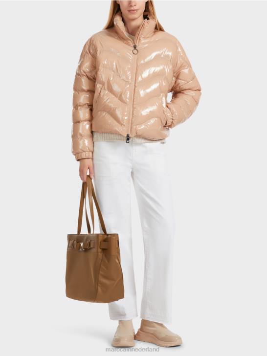 kleding zachte kleibruin 464J239 gewatteerde jas met 3m thinsulate Marc Cain