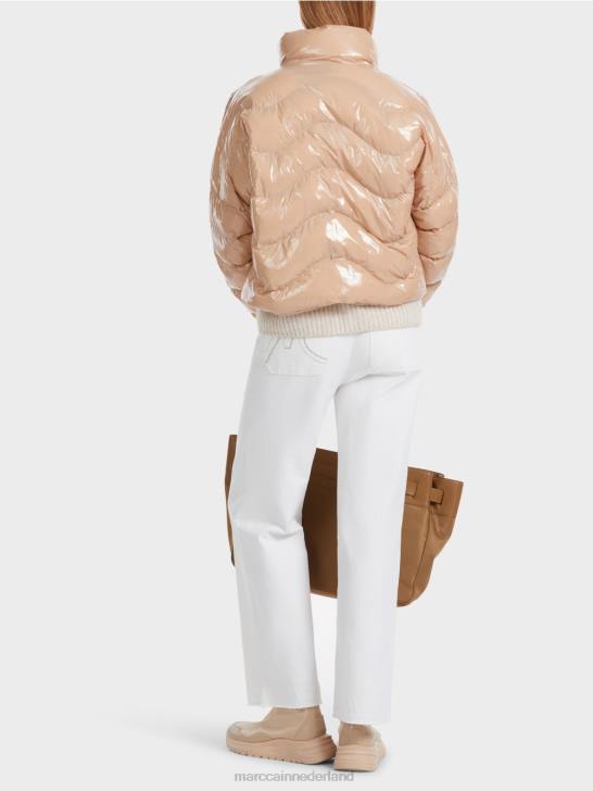 kleding zachte kleibruin 464J239 gewatteerde jas met 3m thinsulate Marc Cain