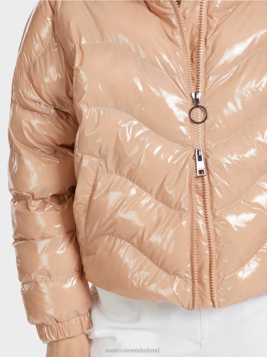 kleding zachte kleibruin 464J239 gewatteerde jas met 3m thinsulate Marc Cain