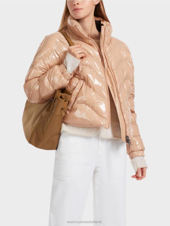 kleding zachte kleibruin 464J239 gewatteerde jas met 3m thinsulate Marc Cain